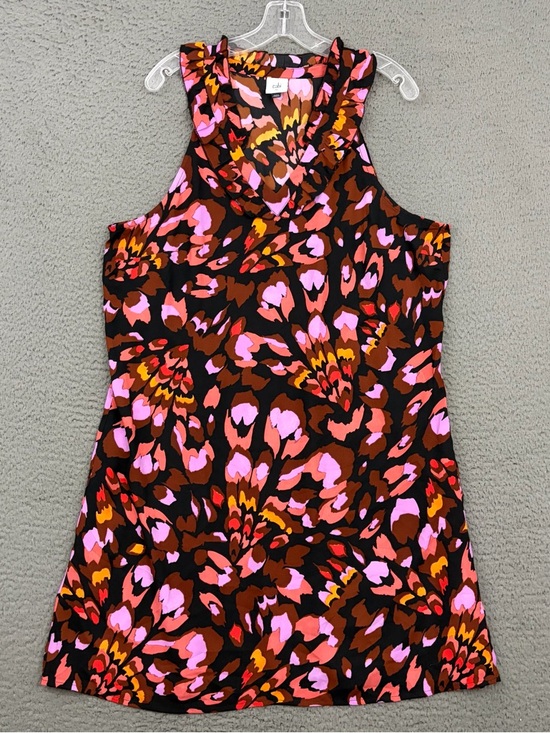 CAbi Dresses & Skirts - Cabi Monarch Sleeveless Floral Print Dress - Pink & Brown